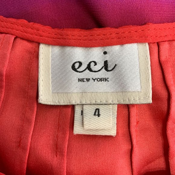 Anthropologie Eci 4 Blouse Red Ombre Sleeveless Floral Anthro - Picture 4 of 6